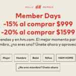 H&M Member Days: hasta 20% de descuento adicional en compras a partir de $999