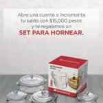 Promo Banorte set para hornear Gratis al incrementar tu saldo o abrir cuenta