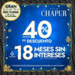 Venta Nocturna Gran Chapur del 1 al 3 de diciembre: Hasta 40% de descuento