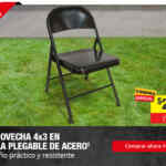 En Home Depot 4x3 en sillas plegables de acero