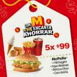 Cupón McDonalds McTrío 5 por $99