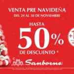 Ofertas Venta Pre Navideña Sanborns con hasta 50% de descuento al 30 de noviembre