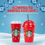 En Starbucks vaso navideño reusable GRATIS en la compra de una bebida el 10 de noviembre