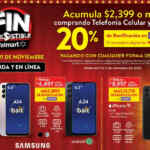 Folleto Walmart Buen Fin Irresistible en celulares: 20% de bonificación, 2 meses Gratis y más