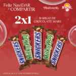 2x1 en chocolates Snickers y Milky Way en Del Sol y Woolworth