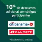 Cupón Amazon 10% de descuento al pagar con Citi Banamex y Banorte