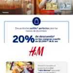 En H&M 20% de descuento adicional en compras de $2,000 o más