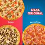 En Dominos Pizza todas las pizzas grandes de hasta 9 ingredientes a $199 c/u