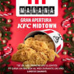 Promoción KFC Midtown: bucket al mes GRATIS para los 100 primeros por reinauguración