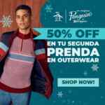 50% de descuento en la segunda chamarra, sudadera o sweater en Original Penguin