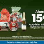 En Sam's Club 15% de descuento en productos seleccionados de abarrotes para la cena de navidad