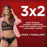 En Sears 3x2 en ropa interior, lencería, corsetería, ropa para dormir, calcetas, calcetines y medias