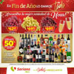 Folleto Soriana fin de año: 2x1 en panettones, descuentos en uvas y más