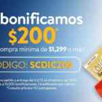 Cupón Walmart Super de $200 de descuento en compras de $1,299