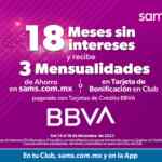 Sams Club Venta Única de Navidad con 18 meses sin intereses + 3 de bonificación