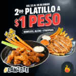Promo las Alitas 2do platillo a $1 peso esta semana