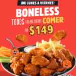 En Las Alitas todos los boneless que puedas comer por $149 de lunes a viernes