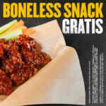 Cupón de Boneless Snack Gratis en restaurantes Buffalo Wild Wings