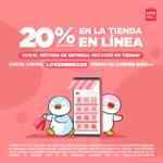 Cupón Miniso 20% de descuento en toda la tienda en línea con método de entrega recoger en tienda