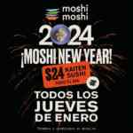 Promo Moshi Moshi 2024: sushi de banda por $24 los jueves de enero