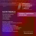 4x2 en boletos para la Orquesta Filarmónica de la CDMX
