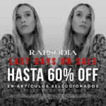 Últimas Rebajas Rapsodia: Hasta 60% de descuento