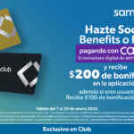Recibe $200 si pagas la membresía de Sams Club con Cashi