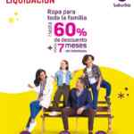 Segundas Rebajas Gran Venta de Liquidación Suburbia 2024: Ahora hasta 60% de descuento