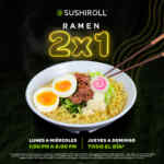 2x1 en ramen en Sushi Roll de lunes a domingo durante enero