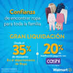 Gran Liquidación de Ropa Walmart: Desde 35% de descuento y bonificación pagando con Cashi