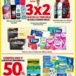 Folleto Soriana Mercado de fin de semana con 3x2 en Cottonelle, Elite, Kotex, desodorantes en aerosol y más