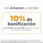 En Amazon 10% de bonificación al usar tu Tarjeta de Crédito Digital Banorte en compras mayores a $2,500 pesos