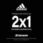 2x1 en ropa deportiva Adidas en tiendas Calzzapatto