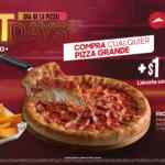 Promoción Pizza Hut Día de la Pizza: Compra una pizza grande +$1 peso llévate un complemento