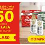 Cupón Soriana de $50 de descuento en leches Lala