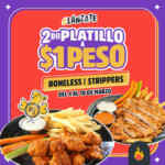 Nuevamente en las Alitas 2do platillo a $1 peso esta semana