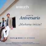 Venta de Aniversario Robert's: 3x2 y hasta 6 meses sin intereses