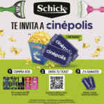 Promo Schick: 2 boletos a Cinépolis GRATIS en la compra de $120