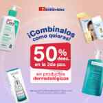 En Farmacias Benavides segundo a mitad de precio en productos dermatológicos