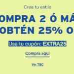 Cupón Levi's 25% de descuento en la ccompra de 2 prendas o más