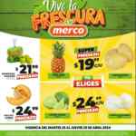 Ofertas Merco frutas y verduras del 23 al 25 de abril