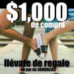 En Panam llévate unas sandalias gratis por cada $1000 de compra