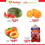 Folleto Soriana fin de semana en frutas, verduras y carnes al 8 de abril