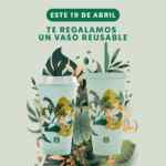 En Starbucks vaso reusable del Día de la Tierra GRATIS en la compra de una bebida este viernes