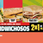 2x1 en sandwichosos en Vips esta semana a partir de las 6:00 PM