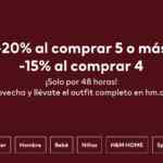 Rebajas H&M de hasta 20% de descuento adicional al comprar varios artículos