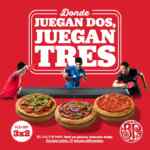 Promo Bostons Pizza Hot Sale 2024: 3x2 en pizzas individuales