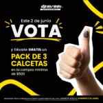 Promoción Dpstreet y Dportenis Elecciones: Compra $500 o más y llévate un pack de 3 calcetas GRATIS