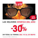Ópticas Lux Hot Sale 2024: 30% de descuento en toda la tienda
