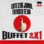 Promoción Voto Sirloin Stockade: Recibe un cupón 2x1 en buffet para tu siguiente visita